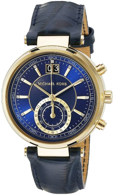 michael kors uhr blaues zifferblatt damen 